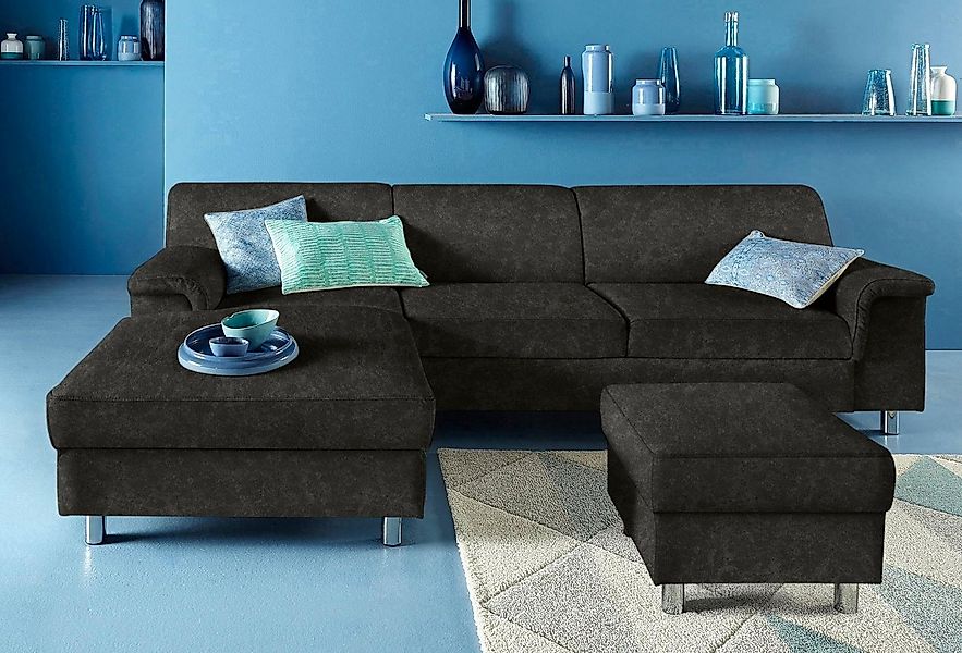 INOSIGN Ecksofa Jamie, modern und elegant, Fußhöhe 9cm, L-Form, wahlweise m günstig online kaufen