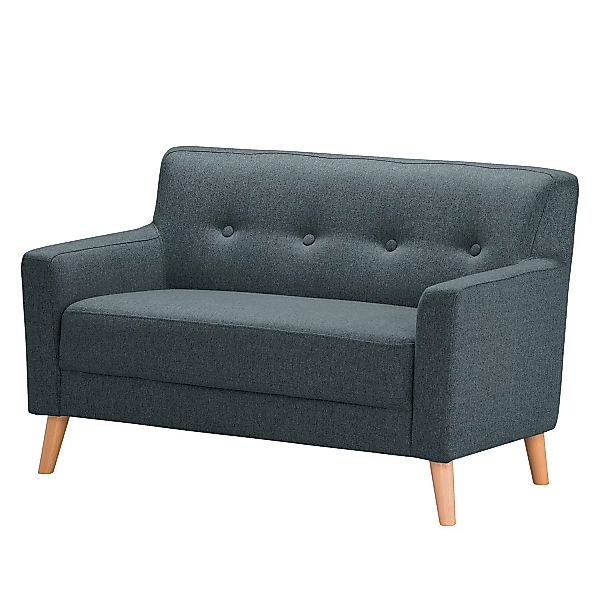 home24 Norrwood Sofa Bette I 2-Sitzer Blau Webstoff 130x82x80 cm günstig online kaufen