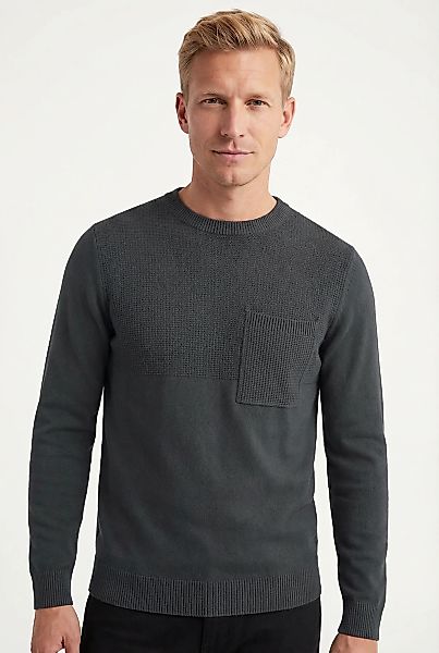 Joop Jeans Rundhalspullover "Owin" im Materialmix günstig online kaufen