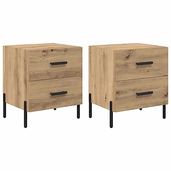 vidaXL Nachttisch 2 Stk Artisan-Eiche 40 x 35 x 47,5 cm Holzwerkstoff 88202 günstig online kaufen