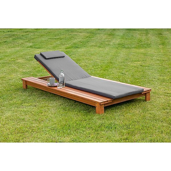 MERXX Gartenliege Viana, Eukalyptus, anthrazit, inkl. günstig online kaufen