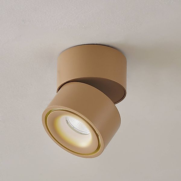 Arcchio LED-Deckenstrahler Rotari, braun, 1-flg., 8,9W günstig online kaufen