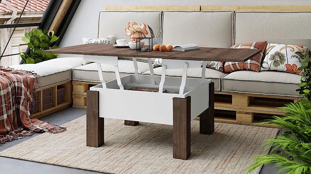 designimpex Couchtisch Design Oslo Tisch höhenverstellbar günstig online kaufen