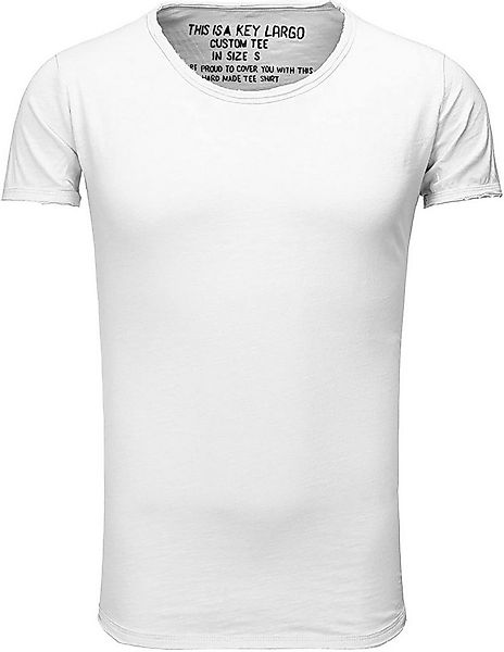 Key Largo T-Shirt Bread vintage Look uni Basic T00621 Rundhalsauschnitt uni günstig online kaufen