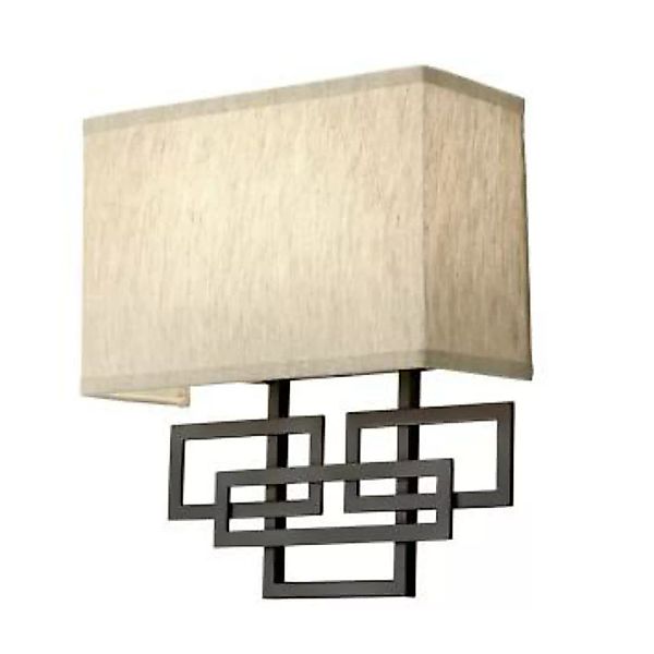 Wandlampe CHINO Creme Bronze eckig Design Lampe günstig online kaufen