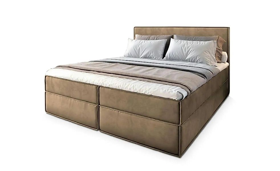 MASSENO Boxbett mit Bettkasten Pellio ¦ beige ¦ Maße (cm): B: 180 H: 98 Bet günstig online kaufen