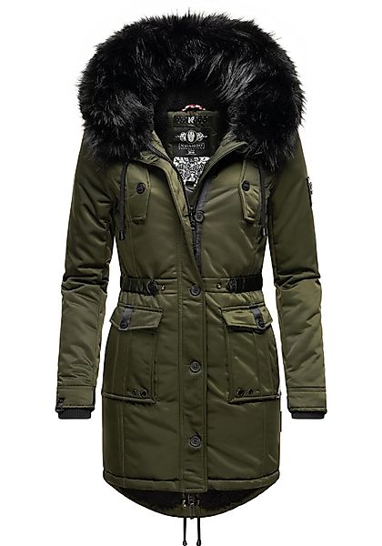 Navahoo Wintermantel Luluna Prc edler Parka mit großer Kunstfellkapuze günstig online kaufen