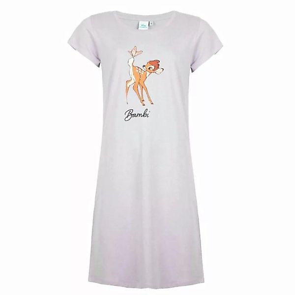 Disney Bambi Pyjamaoberteil Disney Bambi Damen kurzarm Schlafshirt Nachthem günstig online kaufen