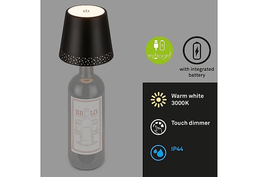 Briloner Leuchten Tischleuchte LED Tischlampe Extra-Warmweiß Dimmfunktion, günstig online kaufen