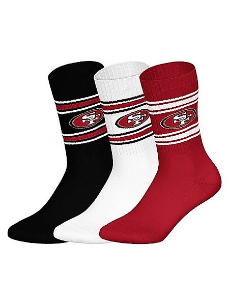HUDDLE Freizeitsocken San Francisco 49Ers Crew (3-Paar) Casual Socken, Allt günstig online kaufen