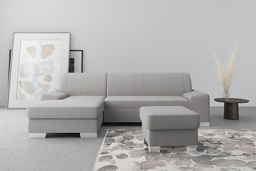 DOMO collection Ecksofa »Anzio L-Form, whlw. Bettfunktion, Federkern, hochw günstig online kaufen