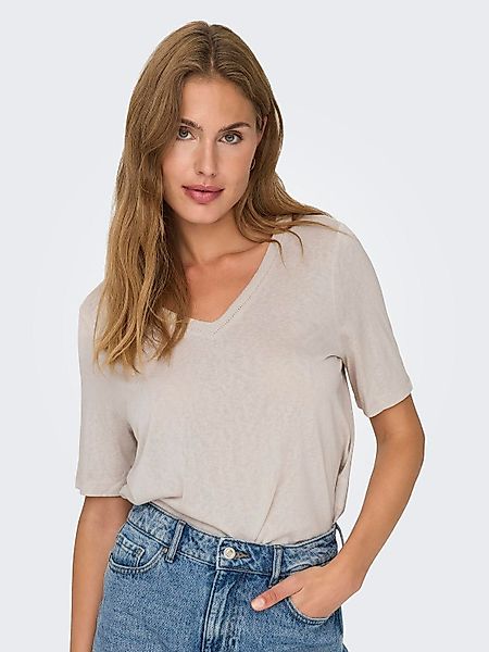 ONLY Kurzarmshirt ONLELISE S/S V-NECK TOP günstig online kaufen
