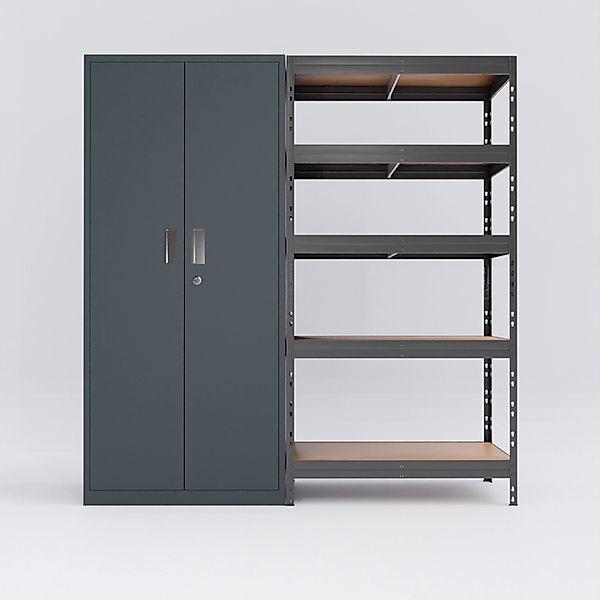 Ar Shelving Rivet Set 180x90x45 cm 5 HDF-Böden mit Metallschrank 180x80x45 günstig online kaufen