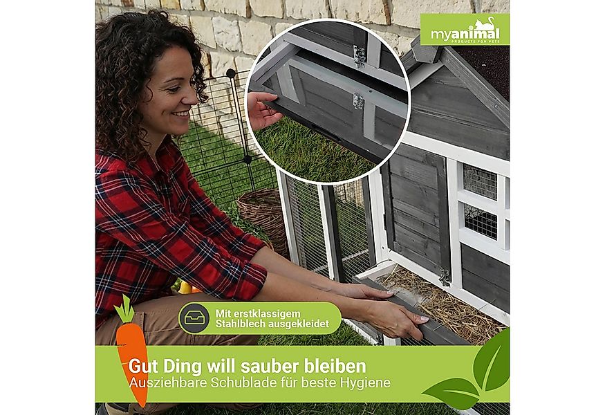 My Animal Kleintierstall XXL Hasenstall inkl. Gehege MH-31 - 2 Etagen - Wet günstig online kaufen