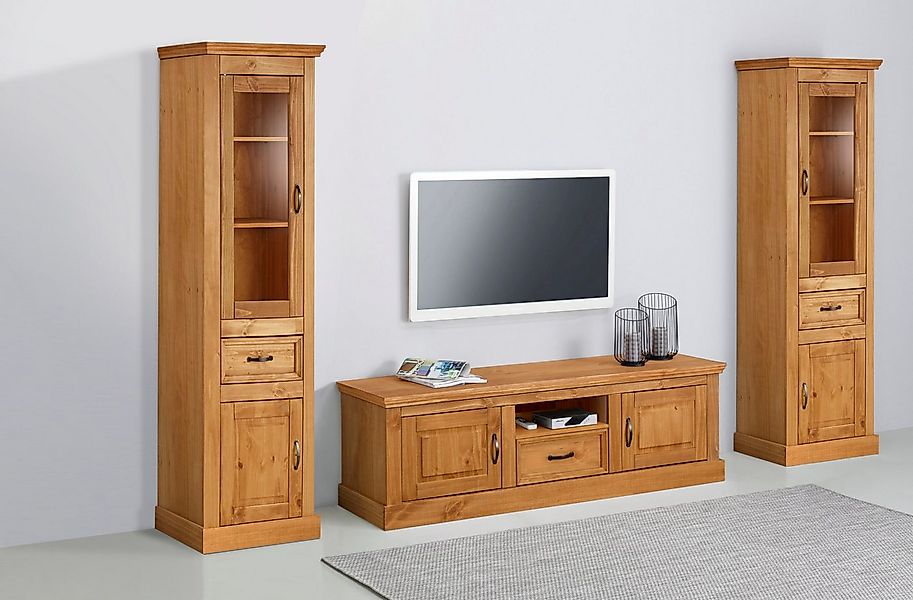 Home affaire Wohnwand Selma, (Set, 3-St), 2 Vitrinen und 1 Lowboard günstig online kaufen