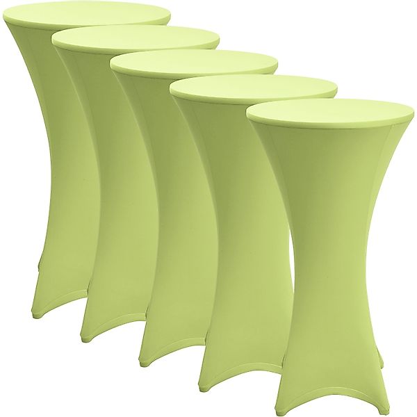 Beautissu Stella Stehtischhusse Ø 80cm Hellgrün 5tlg günstig online kaufen