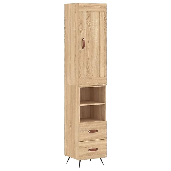 vidaXL Highboard Sonoma-Eiche 34,5x34x180 cm Holzwerkstoff 3200236 günstig online kaufen