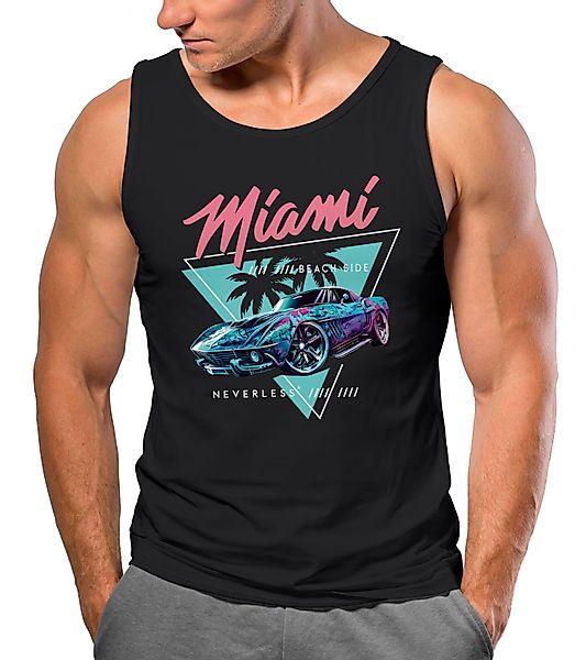 Neverless Tanktop Herren Tank-Top Bedruckt Miami günstig online kaufen