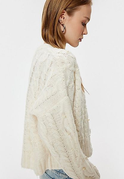 Koton Rundhalspullover Rundhalsausschnitt Mit Perlendetail günstig online kaufen