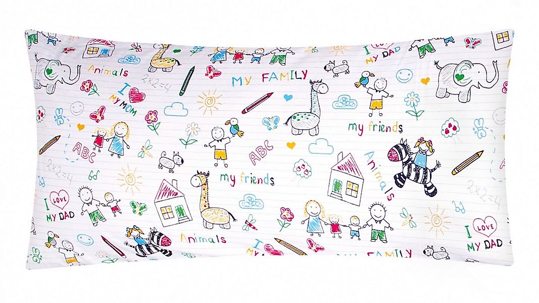 Heubergshop Kissenbezug, (1 Stück), 40x80cm - Familie Tiere gemalt Baumwoll günstig online kaufen