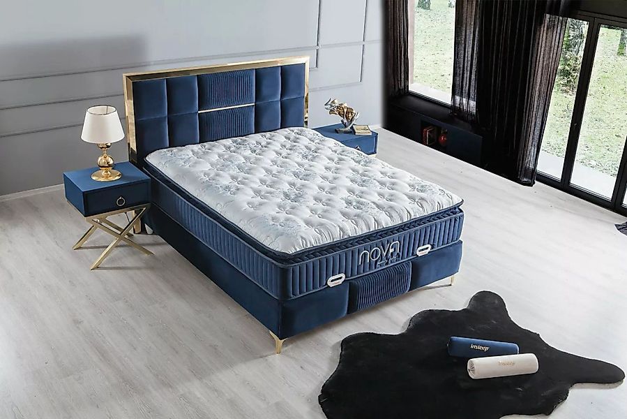 Villa Möbel Boxspringbett NOVA (Bett Set, Bettset), Bettkasten mit XXL Stau günstig online kaufen