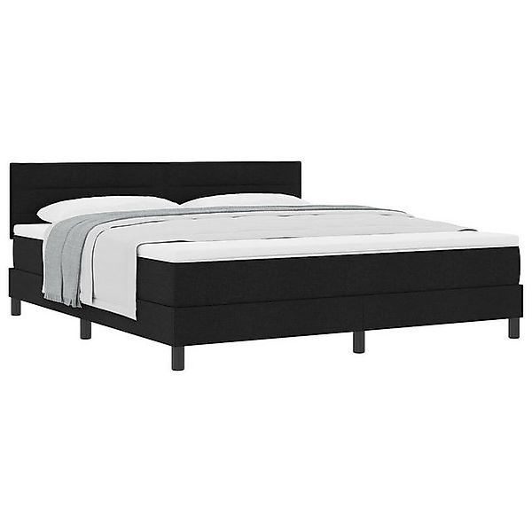 vidaXL Bett Boxspringbett mit Matratze Schwarz 180x200 cm Stoff (1-tlg) günstig online kaufen