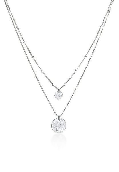 Elli Ketten-Set Basic Layer Kugelkette Plättchen 925 Silber, Plättchen günstig online kaufen