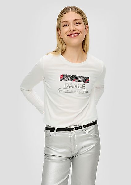 s.Oliver Langarmshirt Longsleeve mit Pailletten Pailletten günstig online kaufen