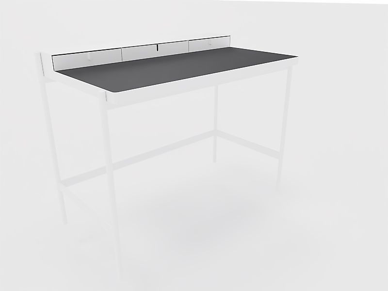 PS 20 Sekretär/Schminktisch Signalweiß (RAL 9003) Linoleum Schwarz günstig online kaufen