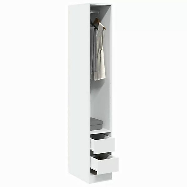 vidaXL Kleiderschrank Kleiderschrank Weiß 30x50x200 cm Spanplatte günstig online kaufen