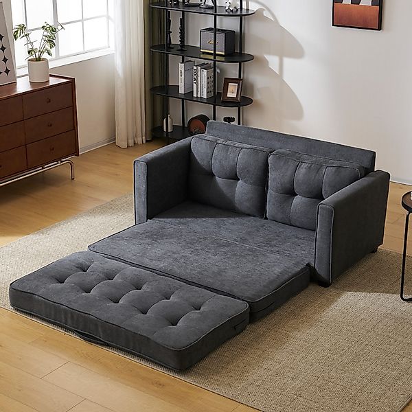 KLAM HOME Schlafsofa 2-Sitzer Klappbare Gästebettfunktion günstig online kaufen