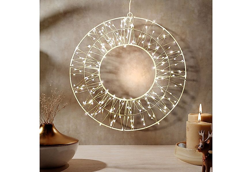 INDA-Exclusiv Lichtervorhang 200 LED Deko Kranz Lichterkranz Weihnachtsbele günstig online kaufen