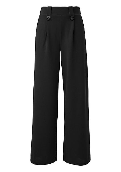 QS Chinos Hose Wide-Leg Hose aus Interlockjersey günstig online kaufen