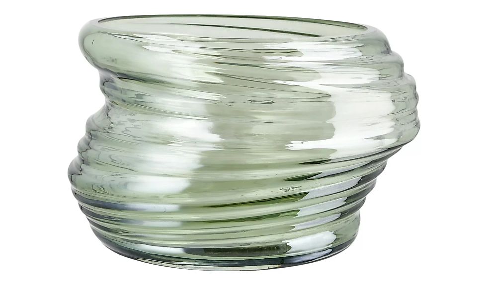 Vase ¦ grün ¦ Glas  ¦ Maße (cm): H: 12,5  Ø: 20.5 Accessoires > Vasen - Höf günstig online kaufen
