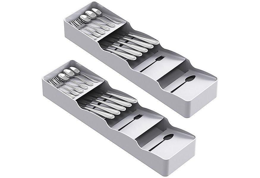 Lifewit Besteckeinsatz Besteckkasten klein für Küchen, 4 Fächer Besteckkorb günstig online kaufen