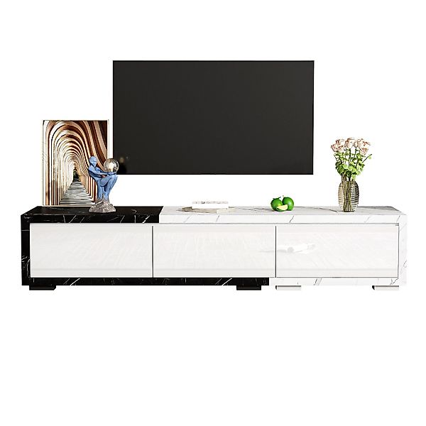 HAUSS SPOLE Lowboard Hochglanz-TV-Schrank, einstellbare Länge günstig online kaufen