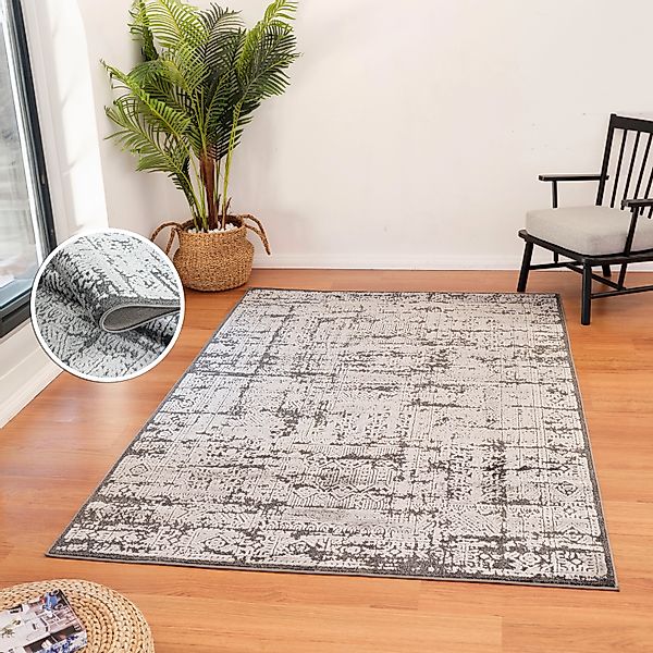 my home Teppich »Selin«, rechteckig, 9 mm Höhe, dezenter Glanz, Schrumpf-Ga günstig online kaufen