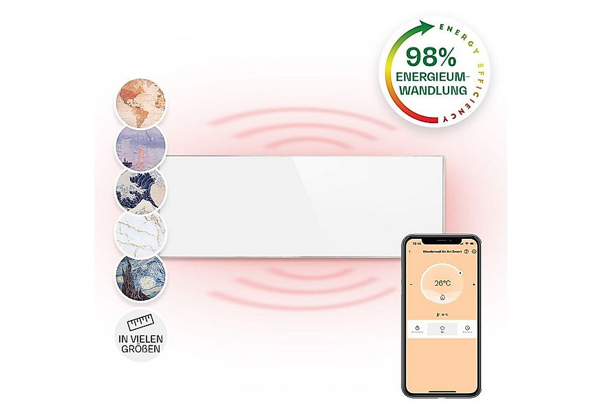 Klarstein Heizkörper Wonderwall Smart 300, elektrische Infrarot Wandheizung günstig online kaufen