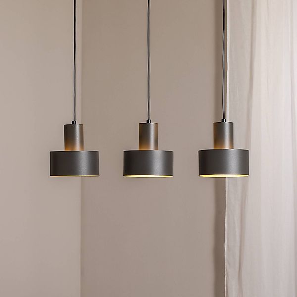 Hängeleuchte Rif 3, olivgrün, 3-flammig, linear, Stahl günstig online kaufen