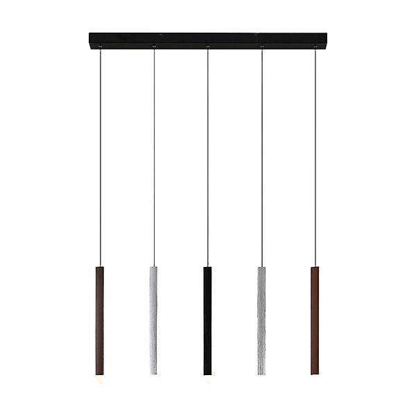 Lucande LED Stoika 9918001 Dimmbar Modern in Schwarz aus Metall 5-flammig W günstig online kaufen