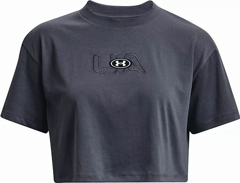 Under Armour® Shirtbluse UA BRANDED LOGO CROP SS 044 DOWNPOUR GRAY günstig online kaufen