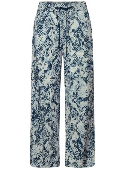 STREET ONE Stoffhose – Gemusterte Wide günstig online kaufen