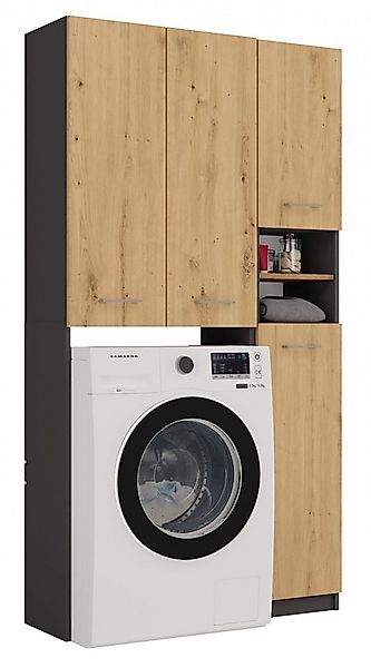 MAGOWA Waschmaschinenumbauschrank Badezimmer-Schrank-Set – Säulenregal + Wa günstig online kaufen
