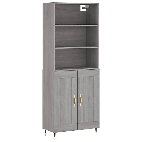 vidaXL Highboard Grau Sonoma 69,5x34x180 cm Holzwerkstoff 3189939 günstig online kaufen