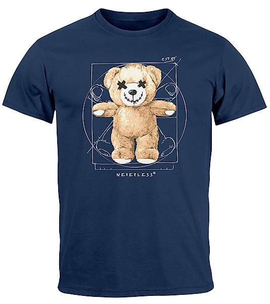 Neverless Print-Shirt Herren T-Shirt Print Teddy günstig online kaufen