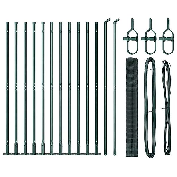 vidaXL Zaunpfosten Grün 25 x 1,2 m 19 x 19 mm Netz Stahl und PVC 3352441 günstig online kaufen