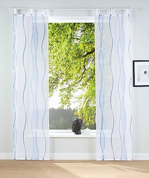 my home Schiebegardine Dimona (2 St), Schlaufen, transparent, Voile, 2er-Se günstig online kaufen