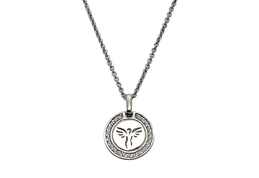 CELESTA Kette mit Anhänger Silber 925 rhodiniert 36/40cm lang mit Engel-Mot günstig online kaufen