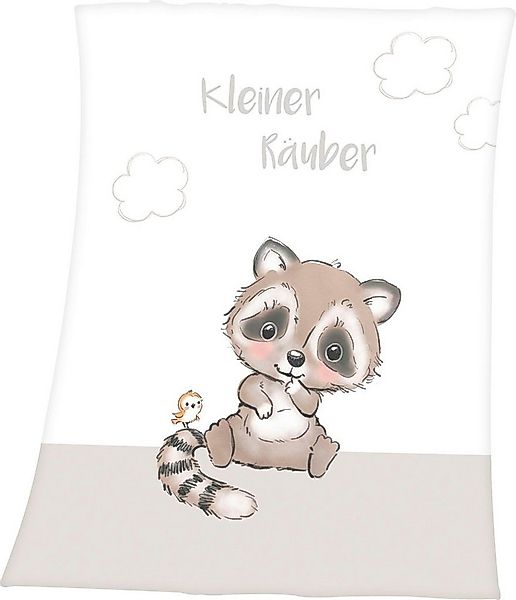 Babydecke Kleiner Räuber, Baby Best, mit niedlichem Waschbär Motiv und Schr günstig online kaufen