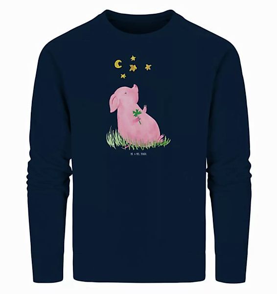 Mr. & Mrs. Panda Longpullover Größe S Schwein Glück - French Navy - Geschen günstig online kaufen